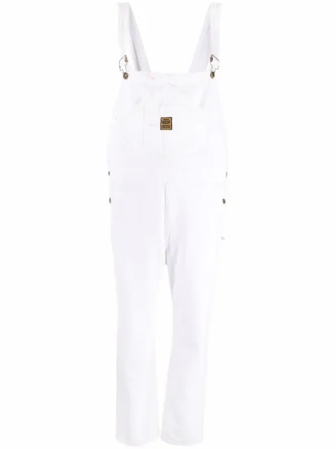 Washington Dee Cee organic-cotton logo-patch dungarees White SAWWDC87