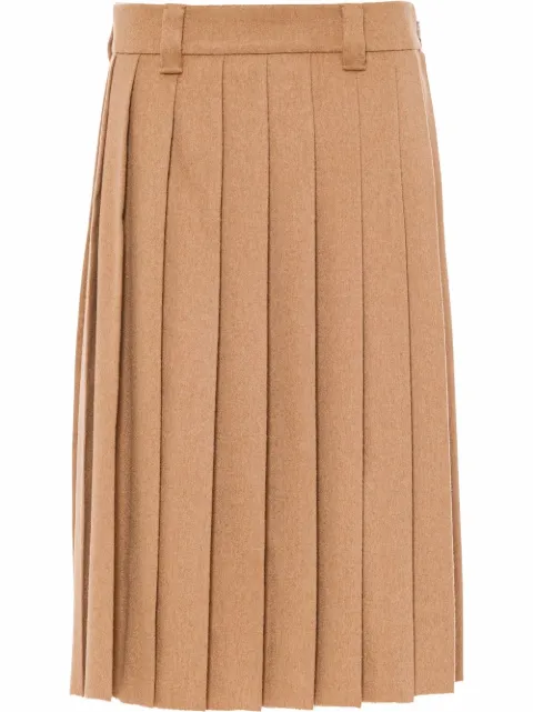 Miu Miu fully-pleated skirt Neutrals MG1781165