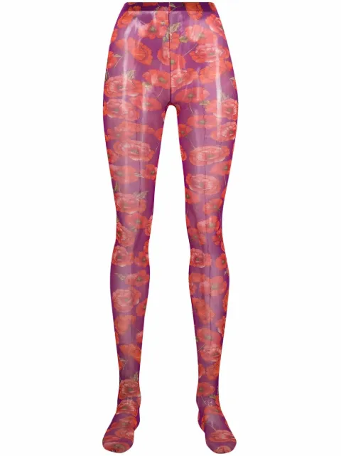 Dolce & Gabbana floral-design leggings Purple FC163AHLM54