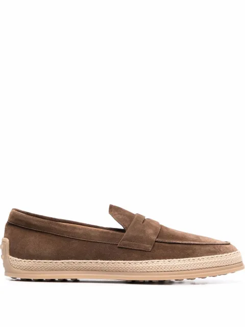 Tod's woven trim penny loafers Brown XXM0TV0FQ80BYE