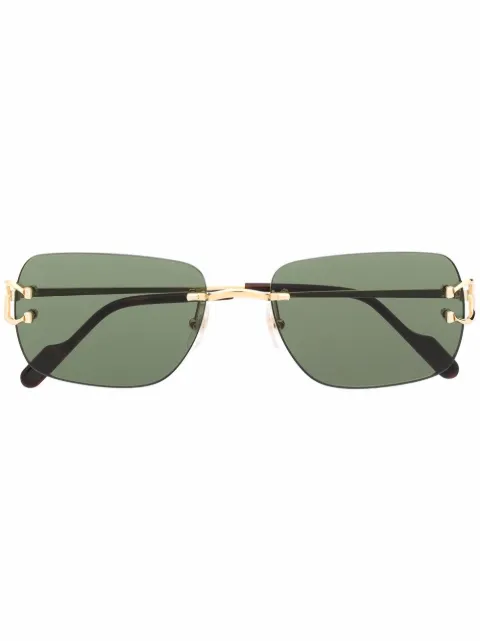 Cartier Eyewear rectangle-frame sunglasses Gold CT0330S