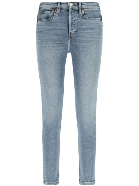 RE/DONE logo-appliqué skinny jeans Blue 1923WHRACA