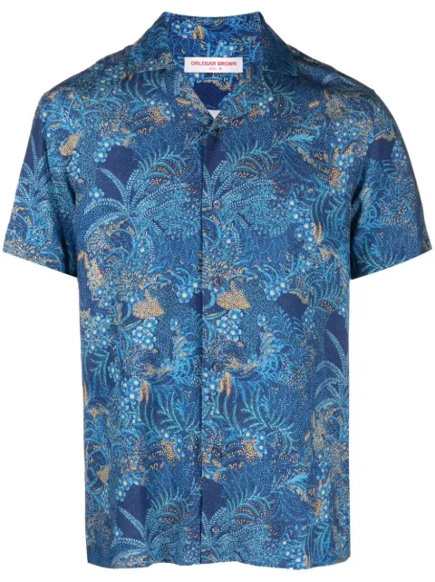 Orlebar Brown Travis Tropicana-print shirt Blue 276741