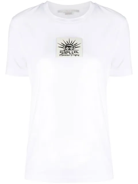 Stella McCartney logo-patch cotton T-shirt White 6004223SPW66
