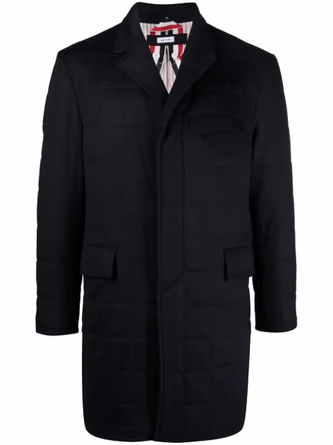 Thom Browne padded long-line jacket Blue MOD053X07962
