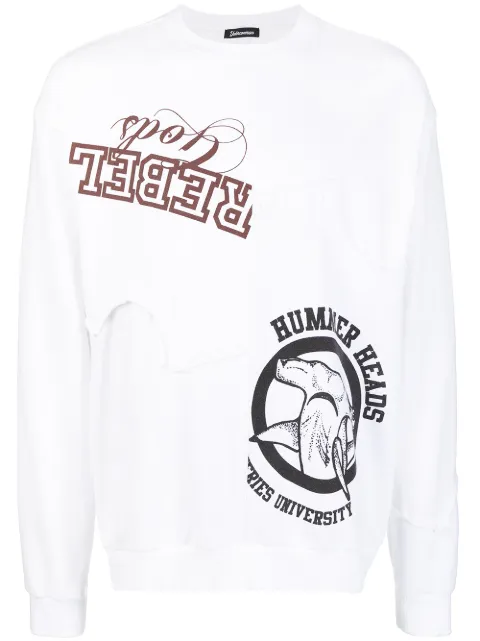 Undercoverism logo-print crew neck sweatshirt White UI1B4801