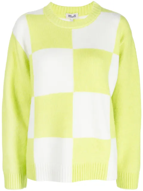 Baum Und Pferdgarten oversized-check sweater White 22145