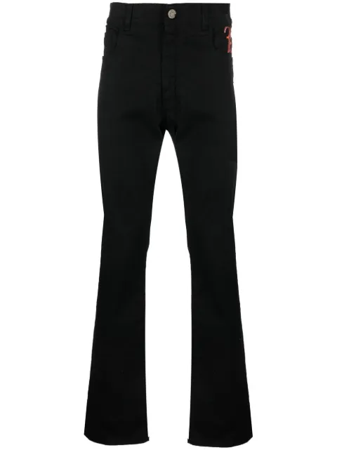Billionaire embroidered-logo slim-fit jeans Black IABCMDT2855BTE001N