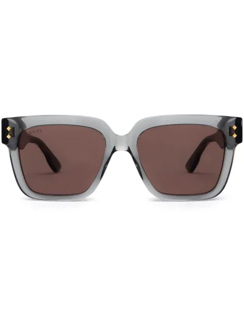 Gucci Eyewear logo-print square-frame sunglasses Grey GG1084S004