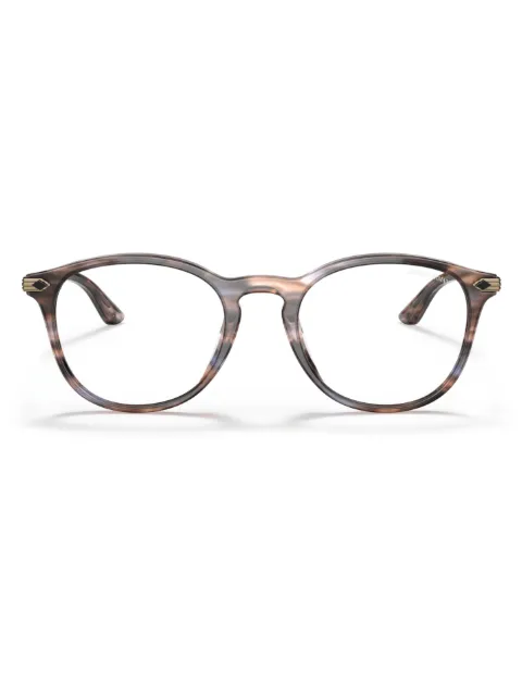Giorgio Armani Panto round-frame glasses Blue AR8159U59381W