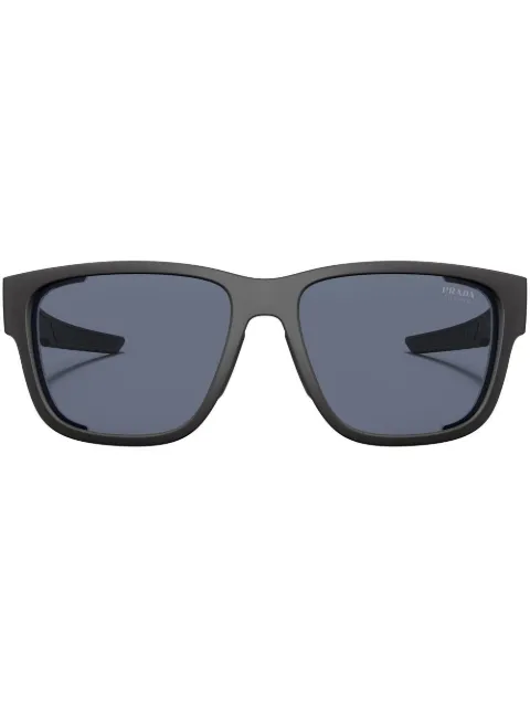 Prada Linea Rossa logo-print tinted sunglasses Black SPS07WDG009R