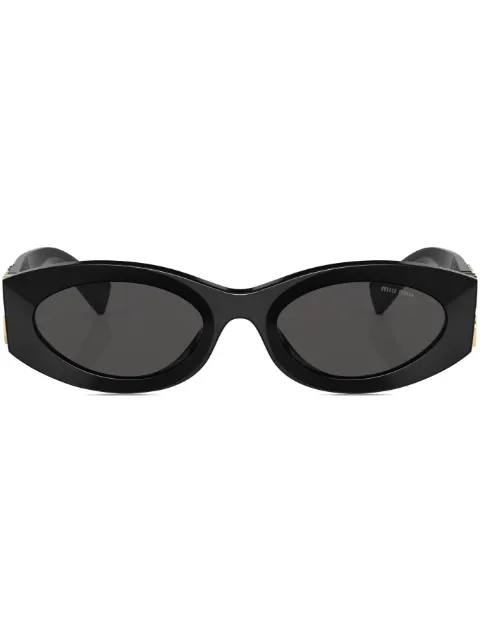 Miu Miu Eyewear Glimpse oval-frame sunglasses Black SMU11W1AB5S0
