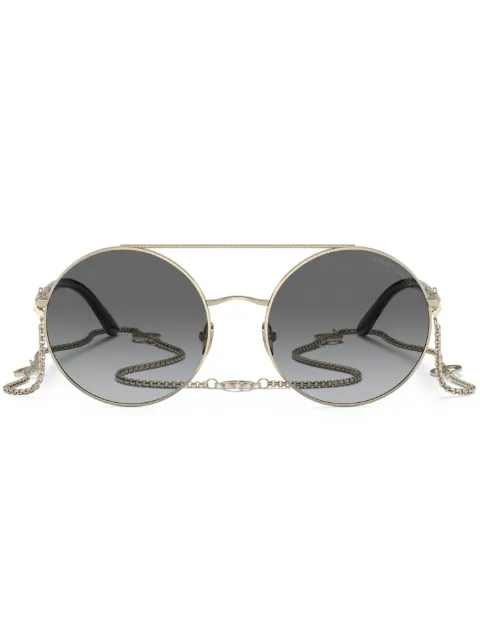 Giorgio Armani round-frame tinted sunglasses Gold AR6135