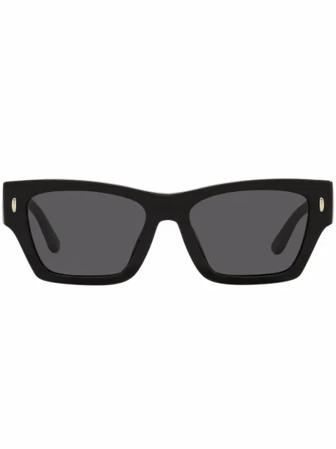 Tory Burch logo-plaque square-frame sunglasses Black TY7169U170987