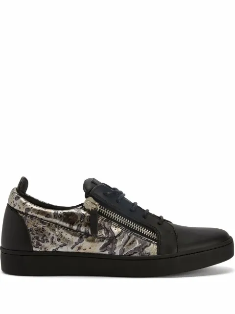 Giuseppe Zanotti Frankie double-zip low-top sneakers Black RU00128K10