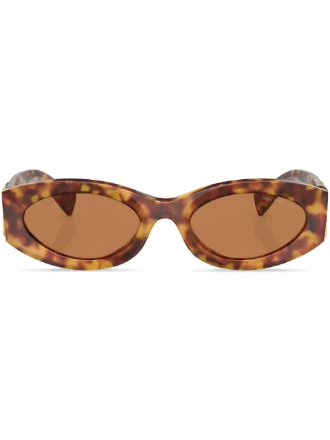 Miu Miu Eyewear tortoiseshell cat-eye sunglasses Green SMU11WC054E14H