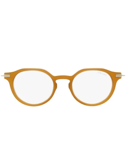 Prada Eyewear PR 12YS round-shape glasses Green SPR12Y15B08N