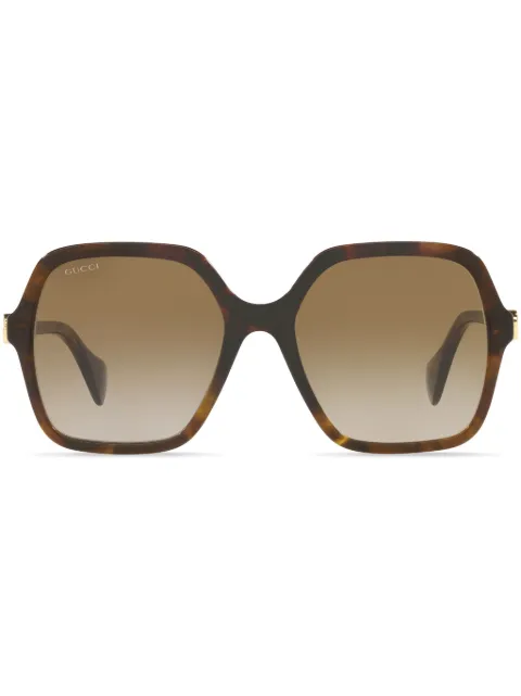 Gucci Eyewear logo-detail sunglasses Brown GG1072S002