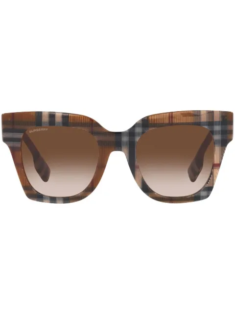 Burberry Eyewear Kitty check-pattern sunglasses Brown BE4364396713
