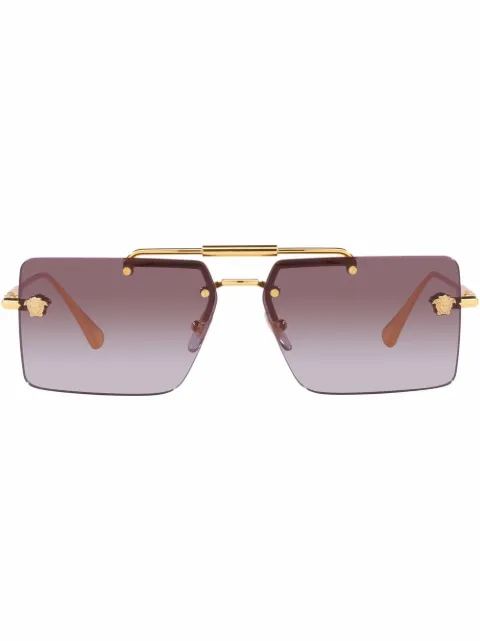 Versace Eyewear Medusa square-frame sunglasses Gold VE224510028H