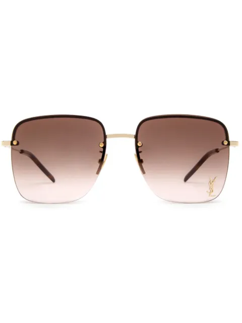 Saint Laurent Eyewear SL 312 logo plaque sunglasses Gold SL312M008