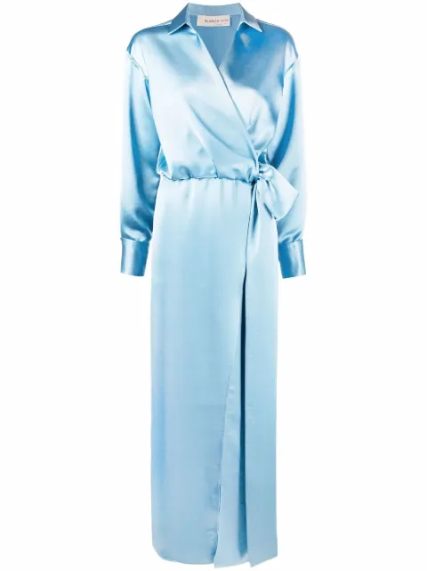 Blanca Vita Acena wrap dress Blue ACENA4762