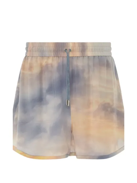 Alexander McQueen tie-dye silk shorts Blue 694337QDAEW