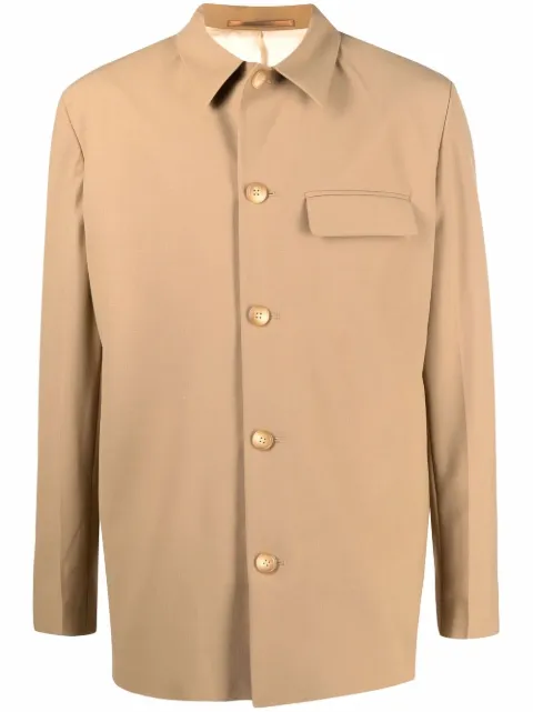 Nanushka button-up tailored overshirt Neutrals NM22PFSH00774
