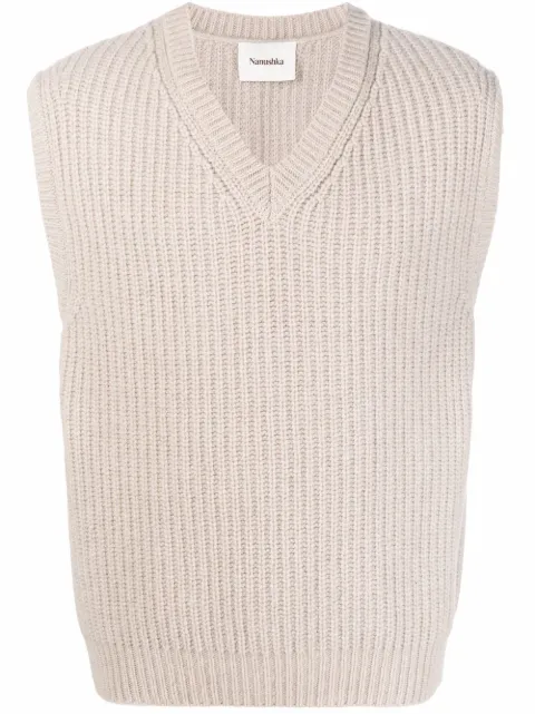 Nanushka V-neck sweater vest Neutrals NM22PFSW00973