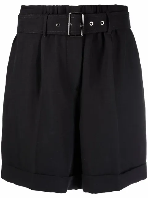 Woolrich belted flared shorts Black CFWWSH0020FRUT3043