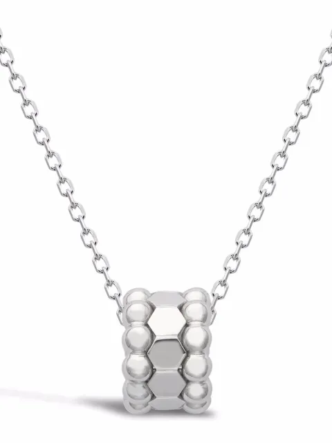 Pragnell 18kt white gold Bohemia three row hexagonal pendant necklace Silver CR1644