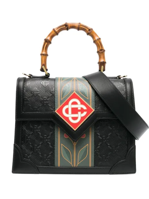 Casablanca Jeanne logo-patch tote bag Black AF22BAG003