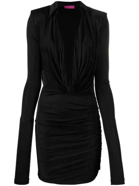 GAUGE81 Utena cowl-neck mini dress Black 42233