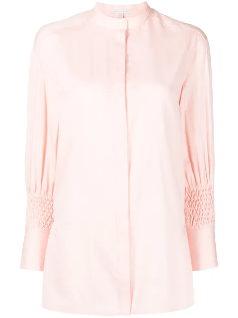 SHIATZY CHEN cotton embroidered sleeve shirt Pink 123181