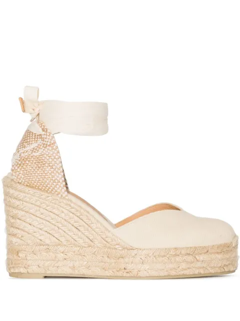 Castañer Chiara ivory wedge espadrilles Neutrals 020992