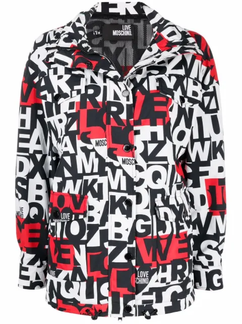 Love Moschino alphabet-print jacket Black WJ21600T249A
