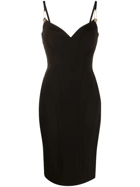Philipp Plein Cut midi dress Black FABCWRG2328PTE003N