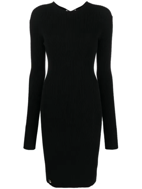 Philipp Plein lace-up detailed midi dress Black FABCWKG0323PKN002N