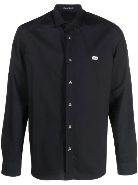 Philipp Plein shirt sugar daddy cut LS Black FABCMRP1758PTE003N