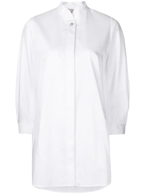 SHIATZY CHEN cotton mandarin-collar shirt White 123811