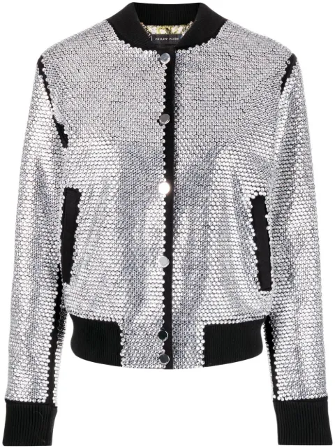 Philipp Plein bomber with crystals Black FABCWRB1076PTE003N