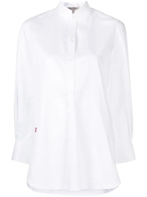SHIATZY CHEN cotton mandarin-collar shirt White 123191