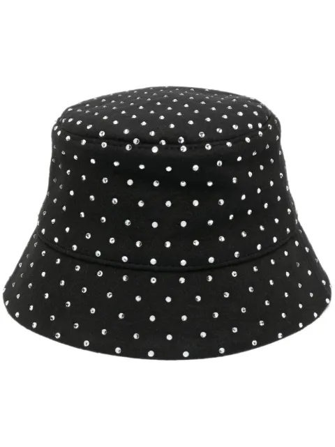 Ruslan Baginskiy crystal-embellished bucket hat Black BCT101WDMD