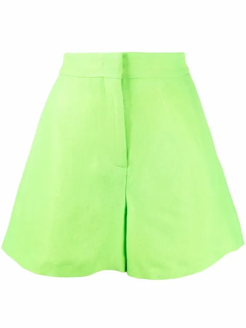 MSGM high-waist A-line shorts Green 3241MDB01A227103