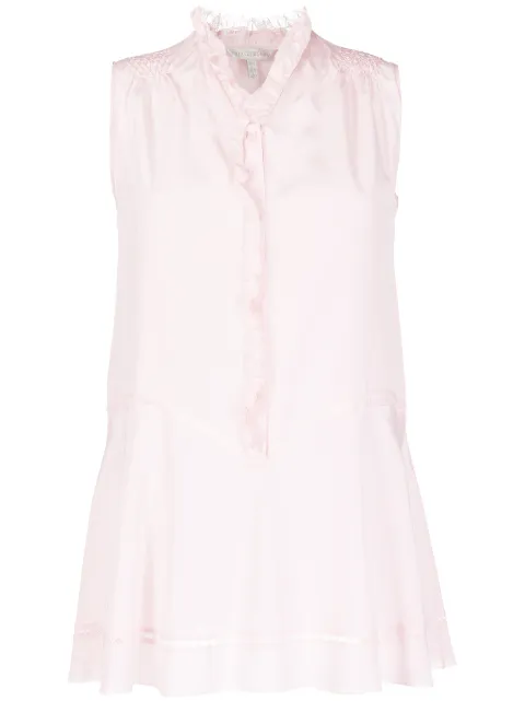 SHIATZY CHEN silk ruffle-detail sleeveless blouse Pink 123534
