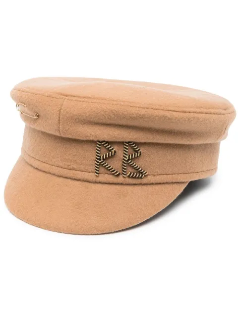 Ruslan Baginskiy appliqué-logo wool beret Neutrals KPC036WPNS