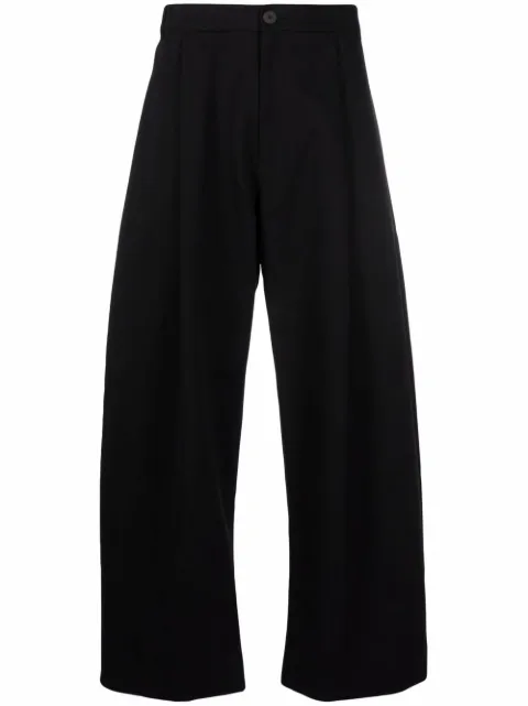 Studio Nicholson wide-leg high-waisted trousers Black SORTESNM351