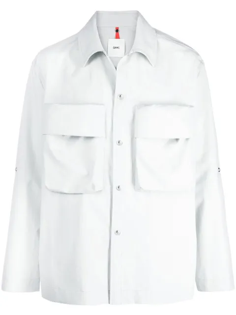OAMC chest-pocket shirt jacket Grey OAMU602231COT00729