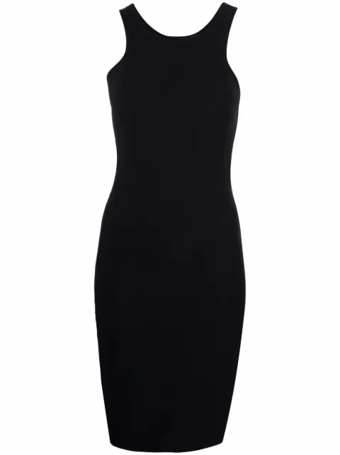 Patrizia Pepe round-neck sleeveless racer dress Black CA1431JZ26