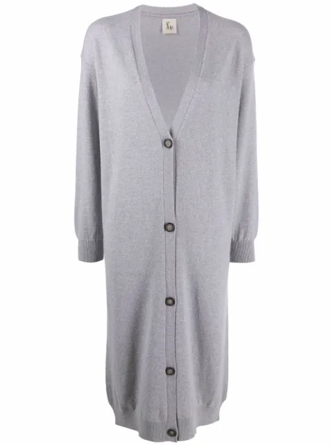 PAULA button-up cashmere cardigan Grey 21CASHPAULA3A
